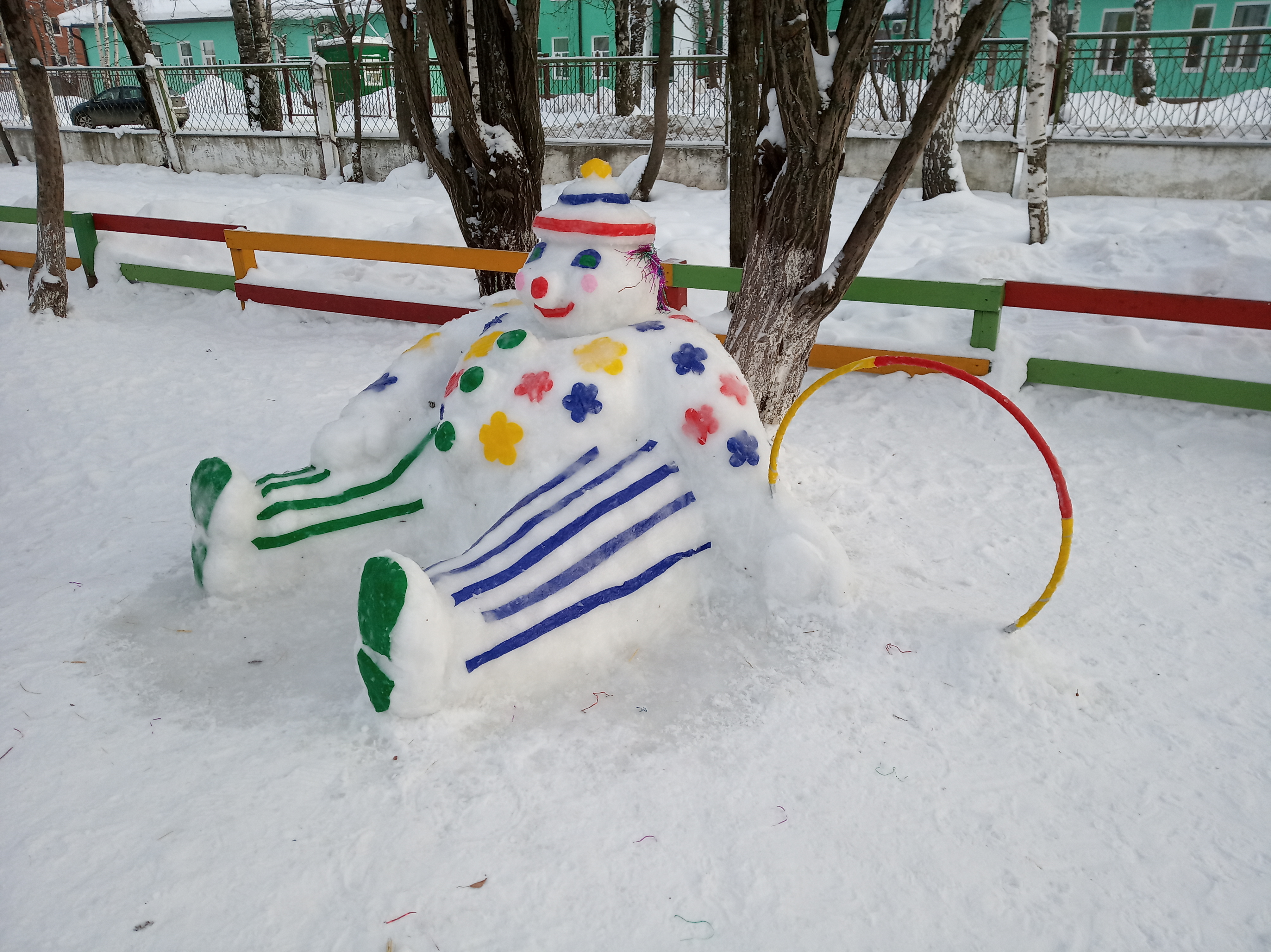 Новые снежные постройки для детского сада
